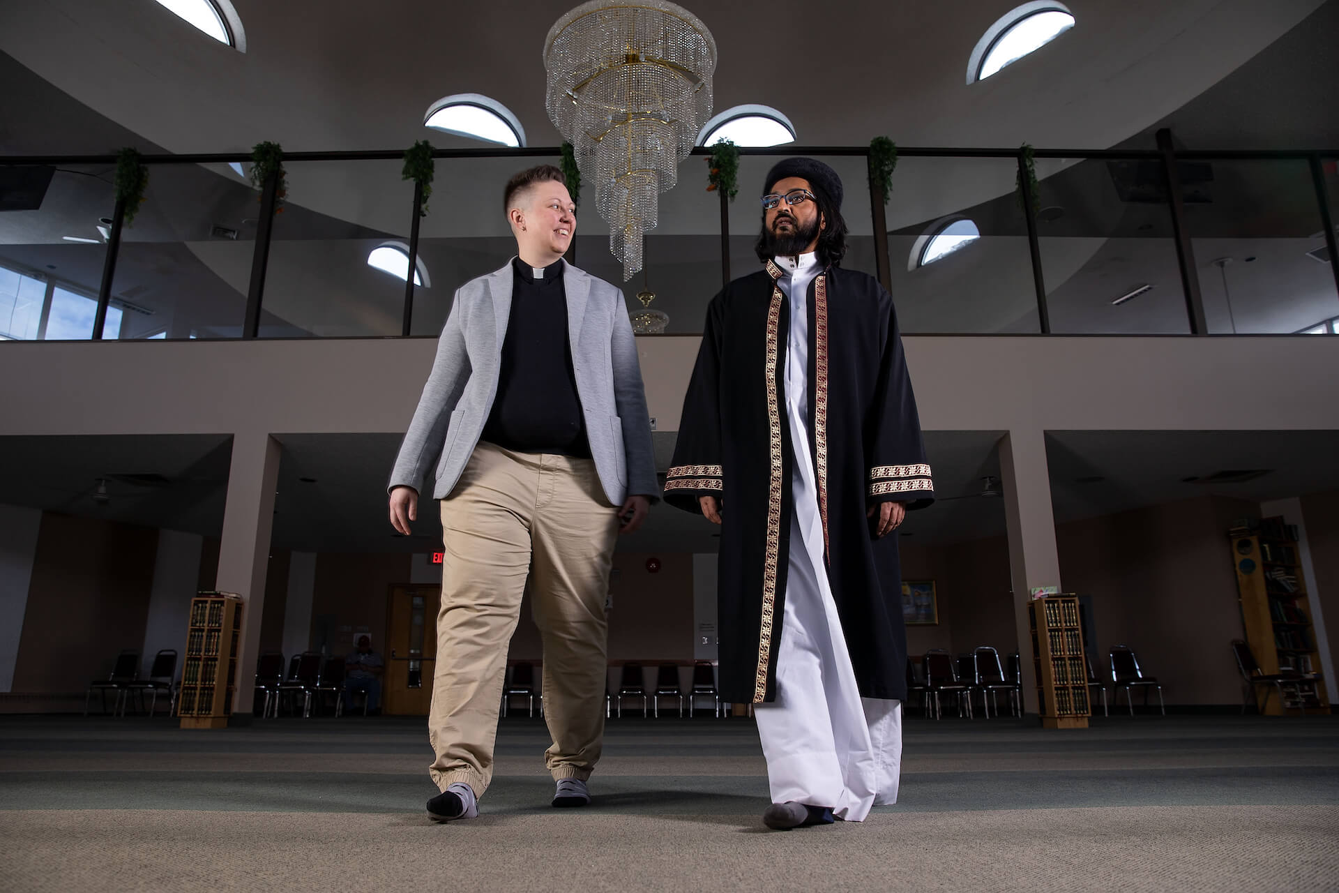Photo of Imam Sadique Pathan and Pastor Lindsey Jorgensen-Skakum