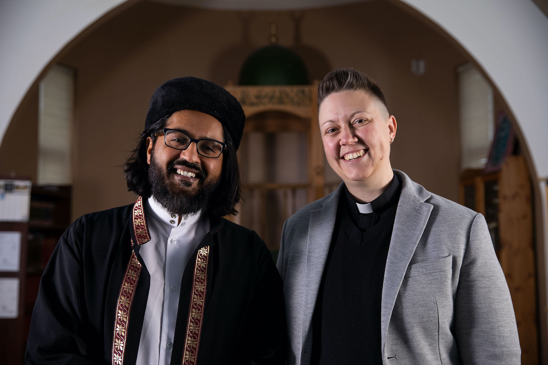 Photo of Imam Sadique Pathan and Pastor Lindsey Jorgensen-Skakum