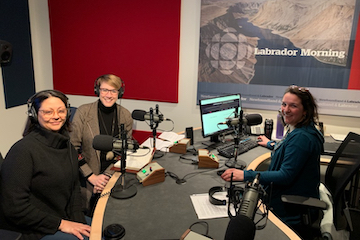 Présidente Marie-Claude Landry à la radio de Radio-Canada Labrador